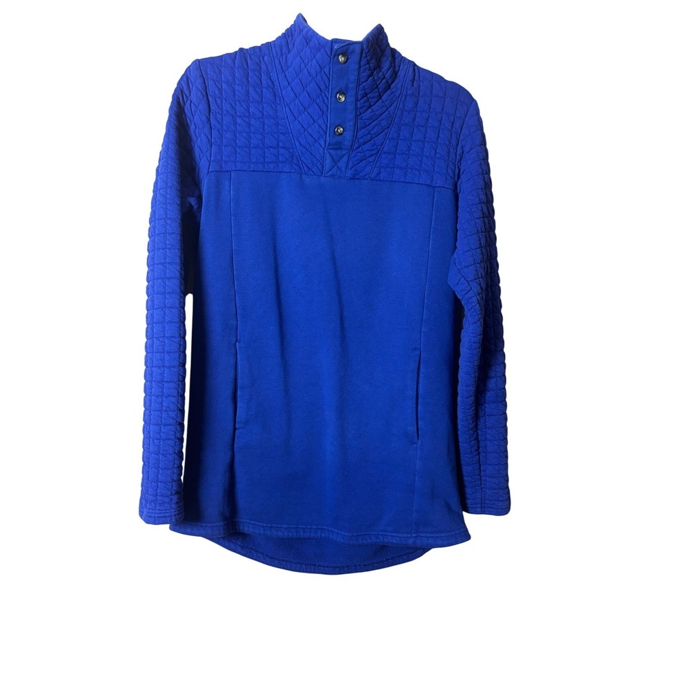 Columbia‎ Sunday Summit II Pullover M Blue Quilted Snap Fleece Gorpcore
